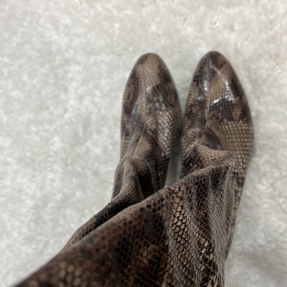 STUART WEITZMAN Knee High Python Effect Boots Sz 10 - Picture 5 of 6